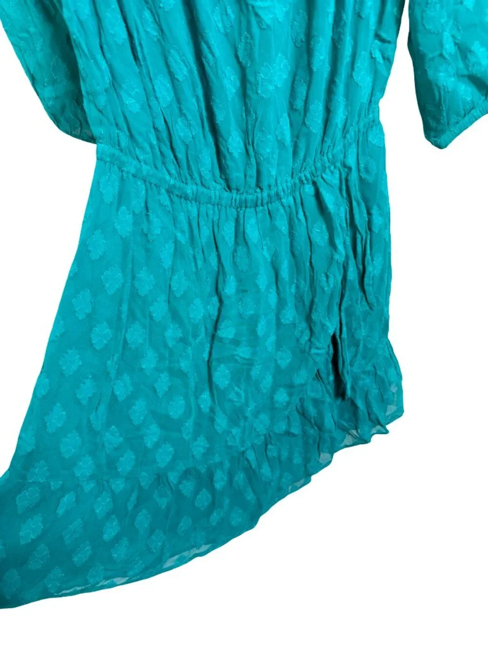 Lilly Pulitzer Rochelle Romper XS Green Off Shoulder Skirt Skort Boho Textured